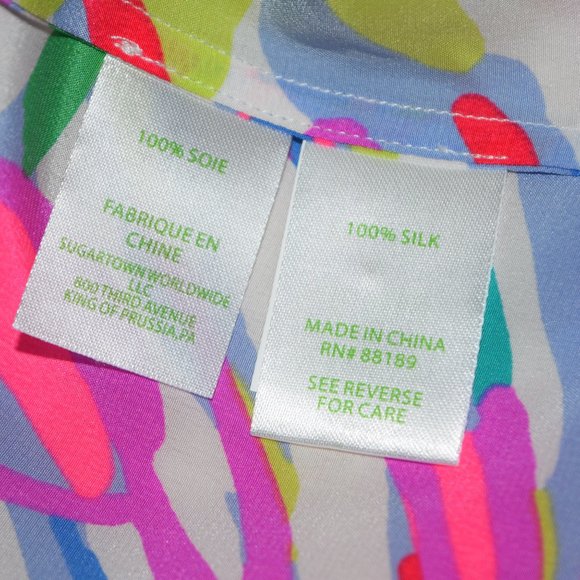 Lilly Pulitzer Bailey Silk Blouse Shell Top Shirt - Picture 11 of 16